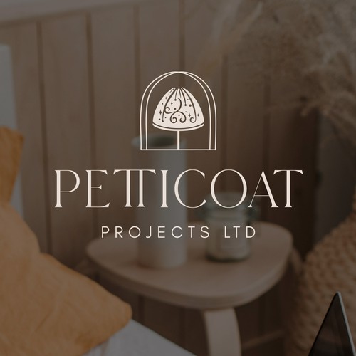 Logo design concept for interior design and decorating company with main focus on high end clients run by the women, eco friendly look.