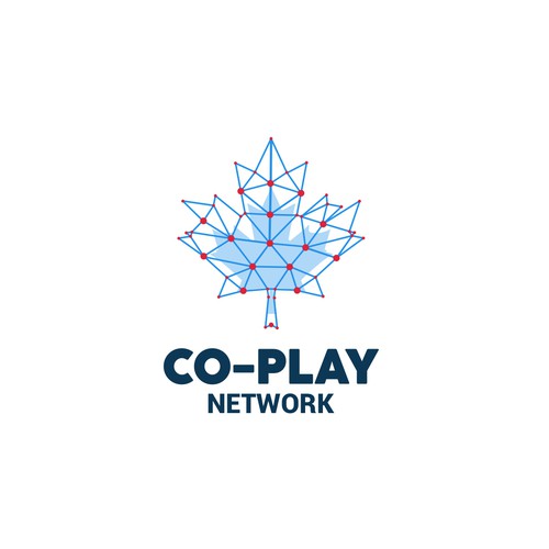 Maple leaf network system logo concept 