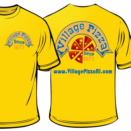 Village Pizza needs you to design T-shirts to be worn by our staff! 