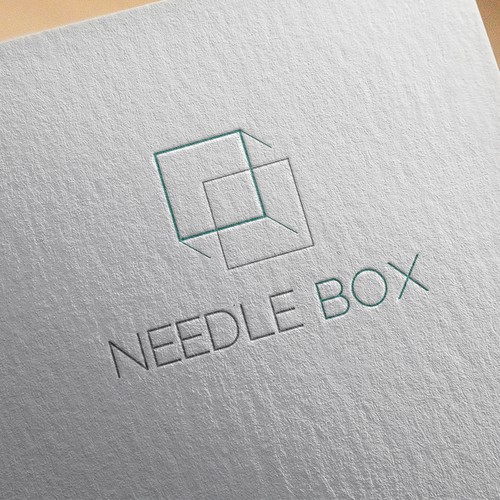 Cool, hip minimalist logo for Needle Box