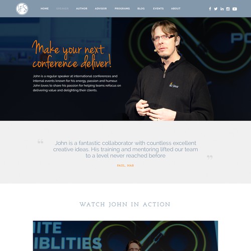 Homepage layout