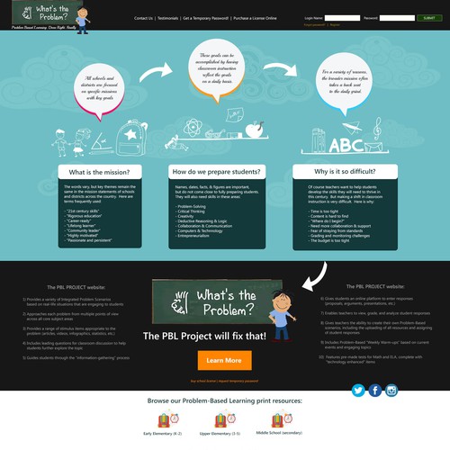 Landing Page design for PBL Project