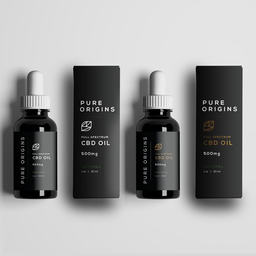 Elegant, packaging for premium CBD oil