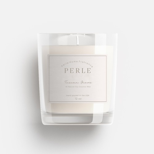 Luxury label for candle company