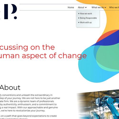 Content page for a website