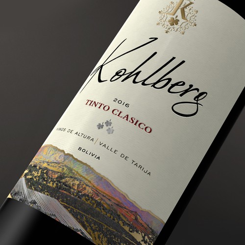 Kohlberg — Premium Wine Label Design (Tinto Clásico)