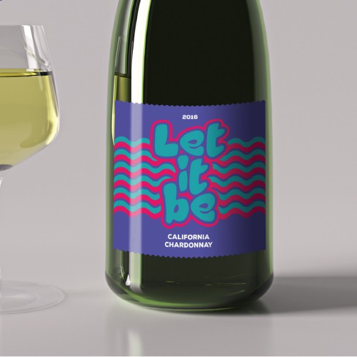 Design de rótulo para garrafa de vinho