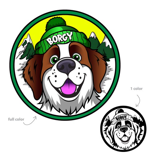 Borgy is a cryptocurrency memecoin project, the logo should reflect a joyful and trustworthy doggy friend.