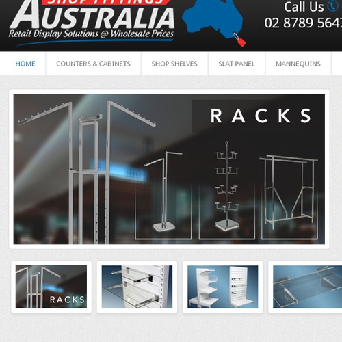 Create a unique banner aimed at retailers looking to purchase display racks.