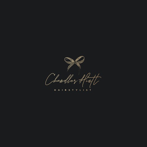 Bow logo for classy hairstylist