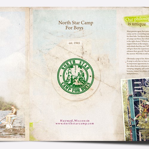 brochure design for North Star Camp for Boys