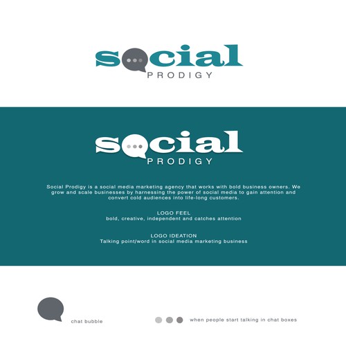 logo concept for social media marketing agency