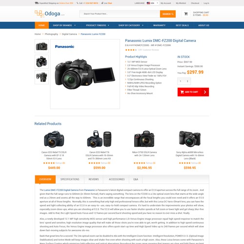 Consumer Electronics E-Commerce website desgin