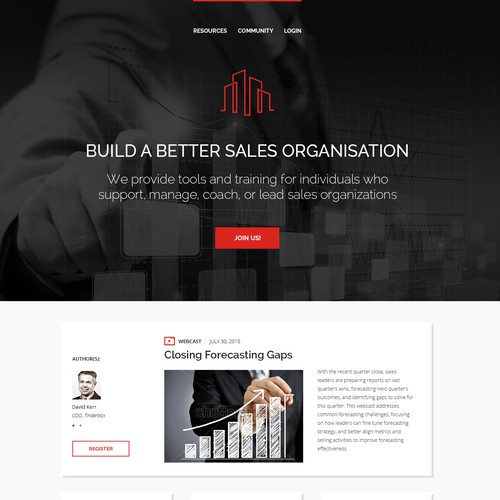 Website redesign for professional association