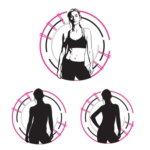Sexy, strong logo concept for fitness entrepreneur 
