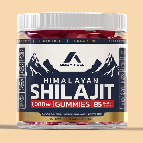 Label design for Shilajit Gummy