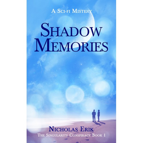 Create a book cover for a sci-fi mystery novel