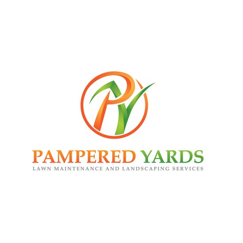 Stylized Letter PY Grass Logo