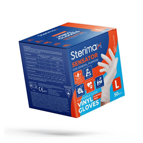 Design retail shelf box for disposable gloves