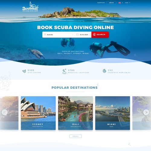 Scuba diving website needs cool professional website design