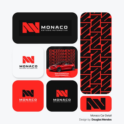 Monaco Studio Car Branding Logo Design