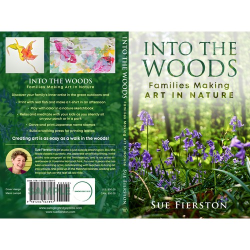 Book cover for the non-fiction book Into the Woods: Families Making Art in Nature