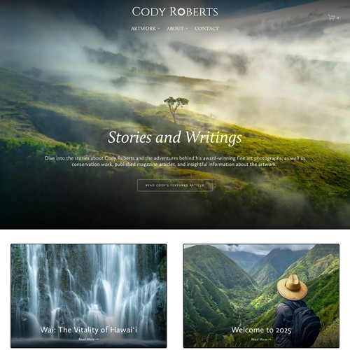 Cody Roberts Fine Art Ecommerce Design