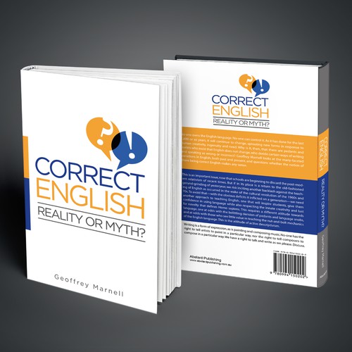 Create an attractive cover for a paperback book about language