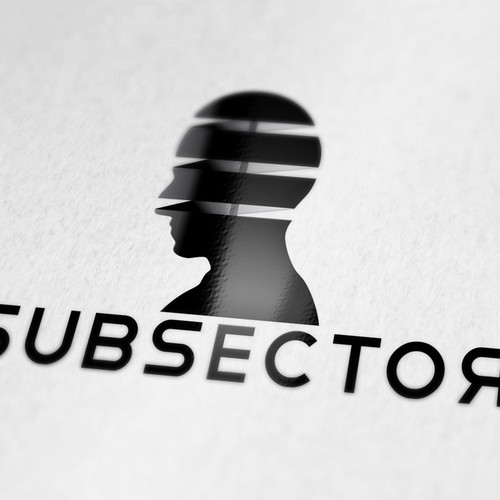 Create a dystopian sci-fi corporation logo for Subsector