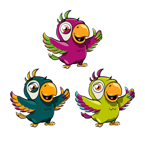 "Chipper Parrots" Logo / Mascot Design