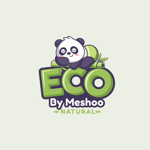 cute panda logo character design
