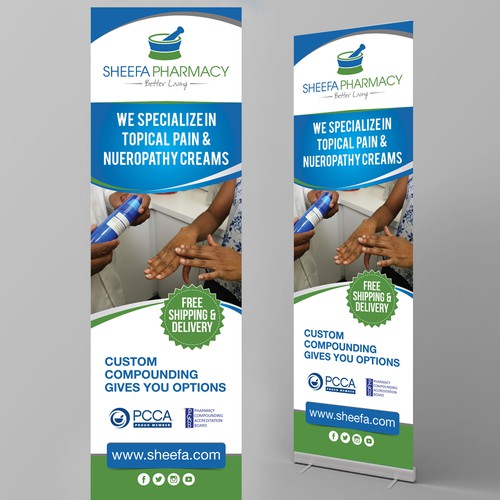 Sheefa Pharmacy Banner Stand