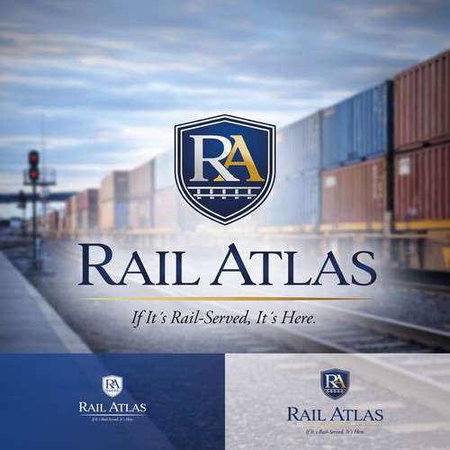 Shield-Emblem Logo for Rail & Logistics Brand