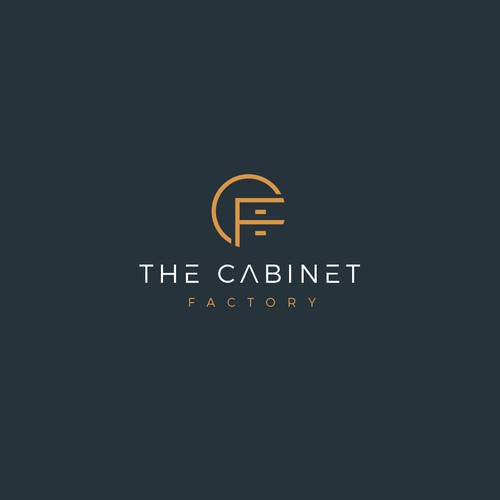A clean and elegant logo for a cabinet company