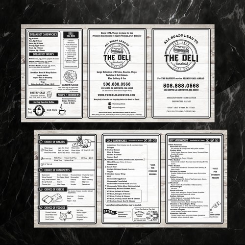 Trifold menu