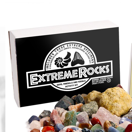 Label Design Concept for a "rocks" kit