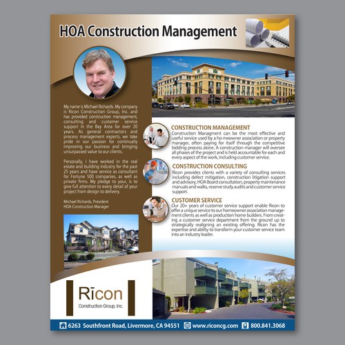 Ricon Construction Management Sales Flyer