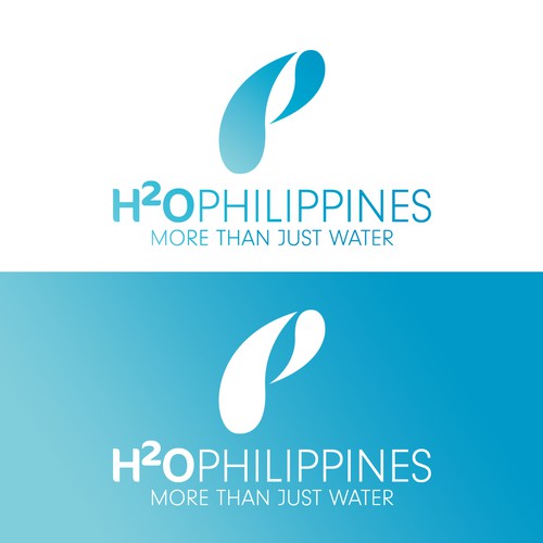 Clean, simple logo for water company