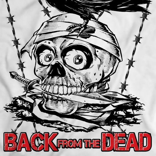 MENS GYMWEAR TSHIRT DESIGN - REDEMPTION Back from the DEAD