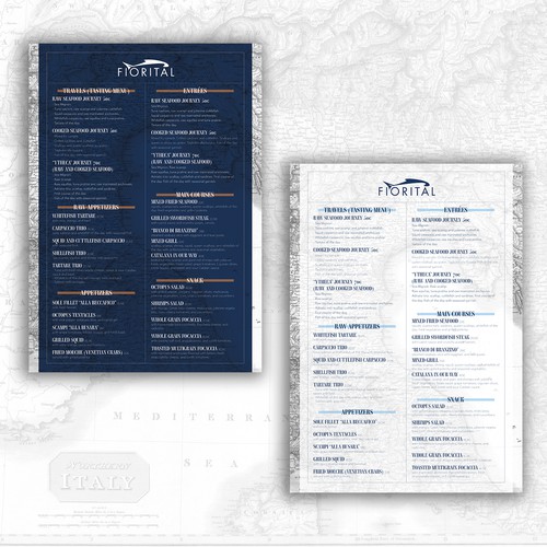 Restaurant menu concept
