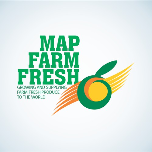 create a logo that potrays clean safe fresh fruits & vegetable quality products for overseas markets