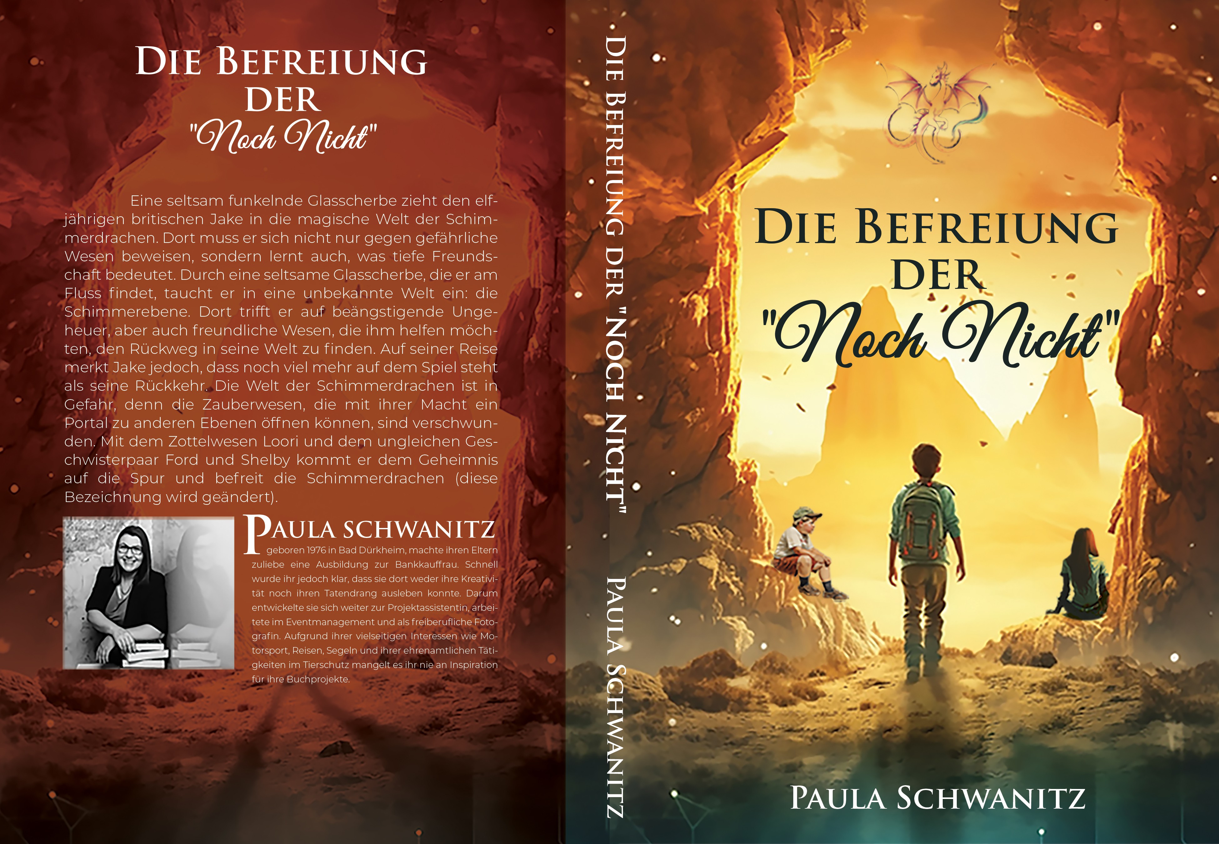 Book Cover Novel (Fiction), strange planet + creatures with three friends, from 10 years