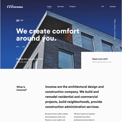 Home Page for the Architectural Company