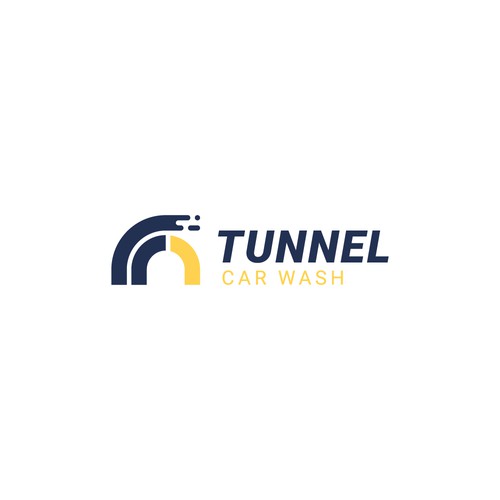 Minimalist Logo concept for car wash "F1 Tunnel"