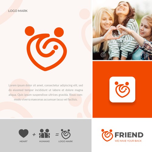 soothing logo for a mental health support app
