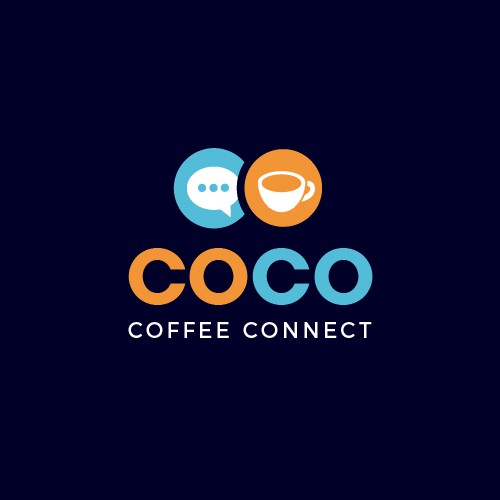This logo is meant for a tool which matches employees for a coffee date to connect.