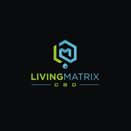 Geometric Modern logo for Living Matrix CBD and cannabis oil 