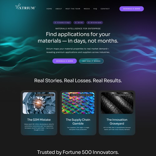 Xtrium Website Concept