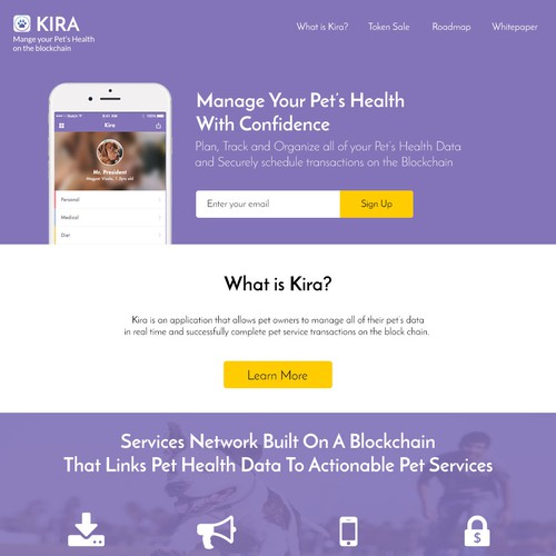 Kira Pet's Health Application