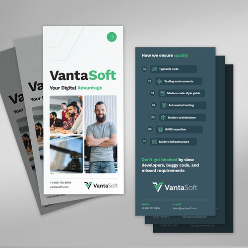 Clean brochure for software development business